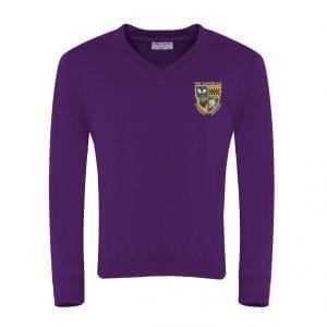 The Canons C of E Primary School V Neck Sweatshirt w/Logo- Yellow