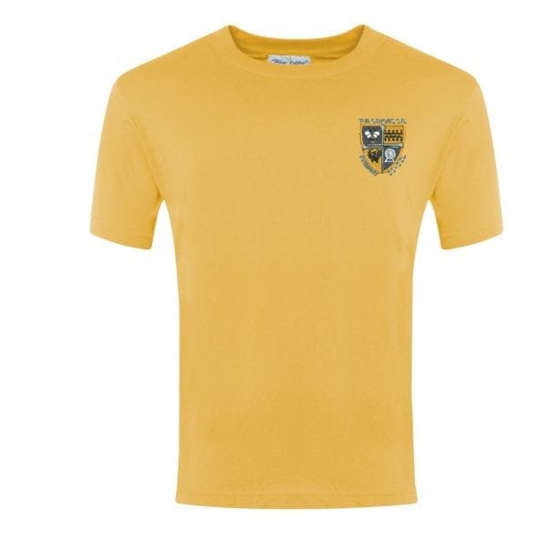 The Canons C of E Primary School Games T-shirt w/Logo - Yellow