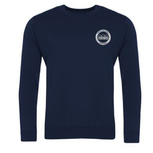 Chilvers Coton Navy Crew Neck Sweatshirt w/Logo