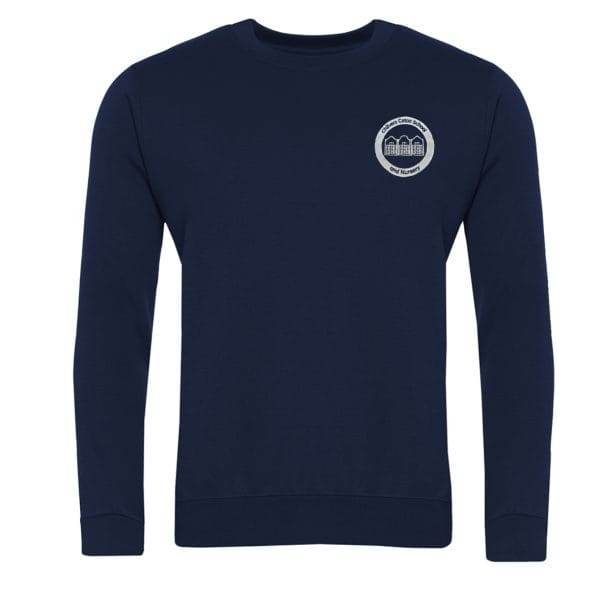 Chilvers Coton Navy Crew Neck Sweatshirt w/Logo