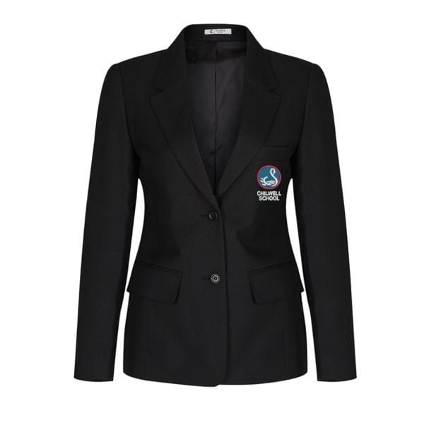 Girls Black Blazer With Badge