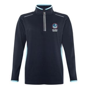 Chilwell School Boys Navy/Sky 1/4 Zip Training Jacket