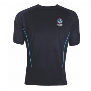 Chilwell School Boys Navy/Sky Short Sleeved Sports Top