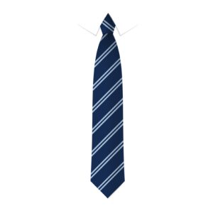 Chilwell School Navy and Sky Clip on Tie - New 2026