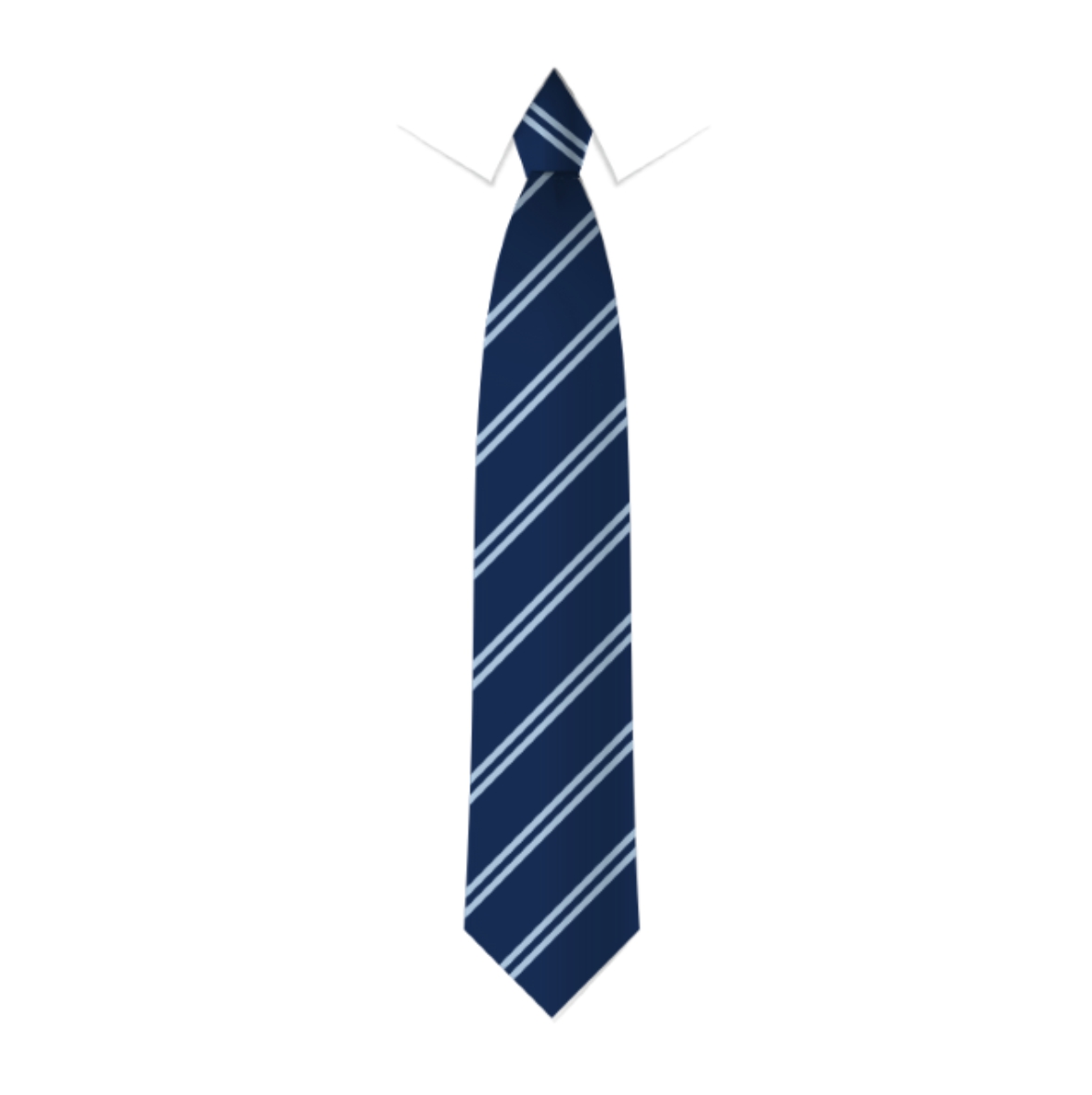 Chilwell School Navy and Sky Clip on Tie - New 2026