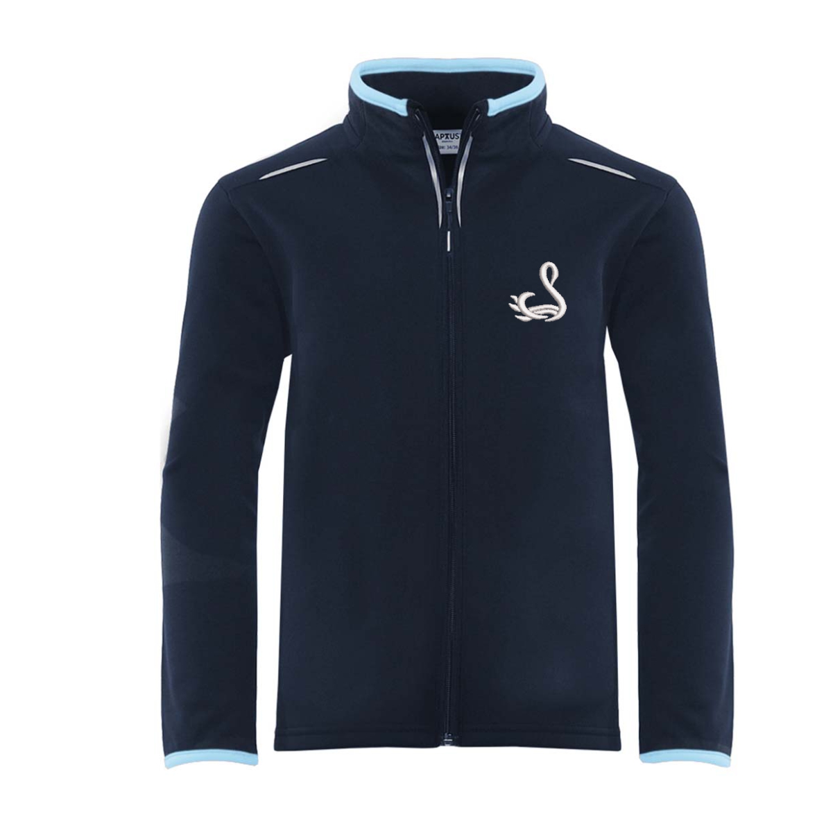 Chilwell School Navy/Sky Full Zip Midlayer w/Logo - New Logo 2026