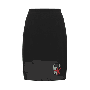 Samworth Church Girls Pleated Blk Skirt w/Logo