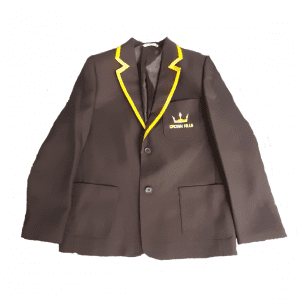 Crown Hills Girls Black Trimmed Blazer w/Logo