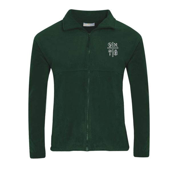 The Curzon Bottle Green Fleece Jacket w/Logo