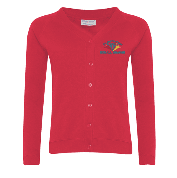 Exhall Grange Specialist School Red Cardigan w/Logo