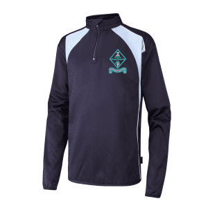 Ecclesbourne Unisex Navy/Sky Zip Top w/Logo
