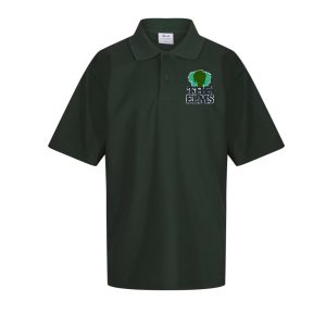 Elms Boys Pre School Polo Shirt - Bottle Green With Logo
