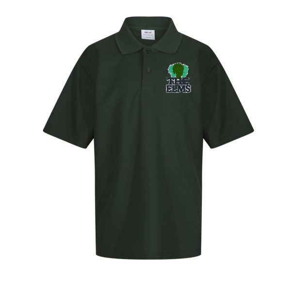 Elms Boys Pre School Polo Shirt - Bottle Green With Logo