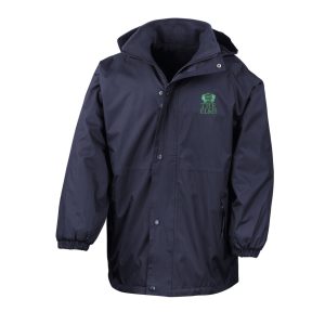 Navy Reversible Coat With Logo