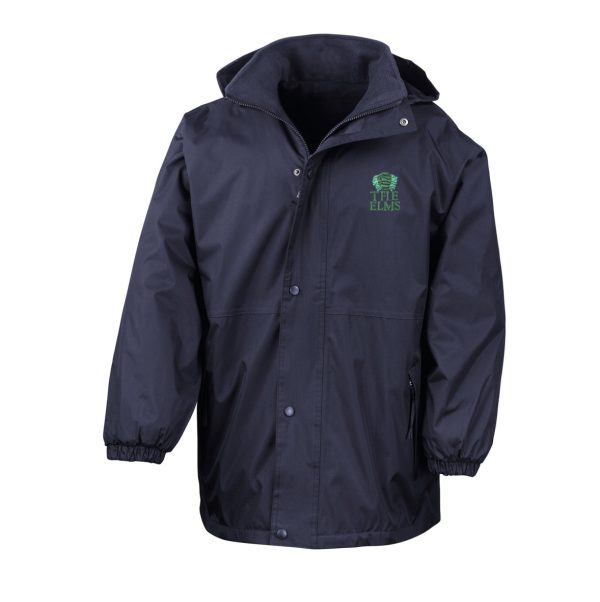 Navy Reversible Coat With Logo