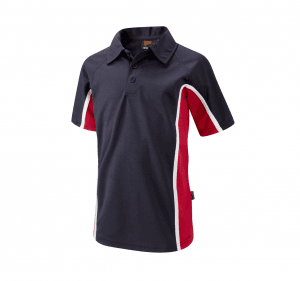 St Crispins Boys Games Polo Shirt Navy/Red