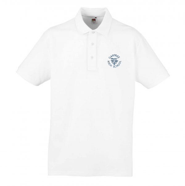 Gartree High School White Polo Shirt w/Logo