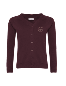 Grange Primary Cardigan Maroon w/Logo