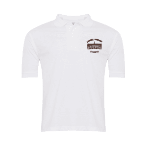 Grange Primary Polo Shirt White w/Logo