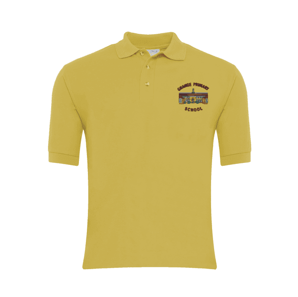 Grange Primary Polo Shirt Yellow w/logo