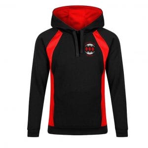 Higham Lane Games Hooded Top Black/Red w/Logo
