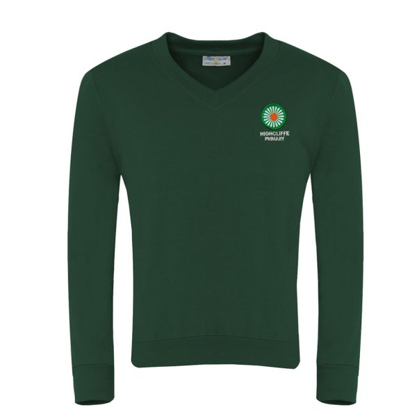 Highcliffe Vee Neck Sweatshirt w/Logo