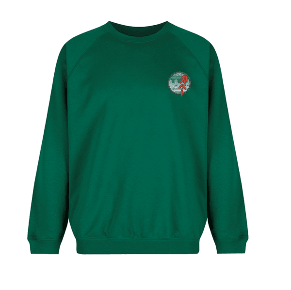 Hilton Primary Crew Neck Sweatshirt Emerald w/Logo
