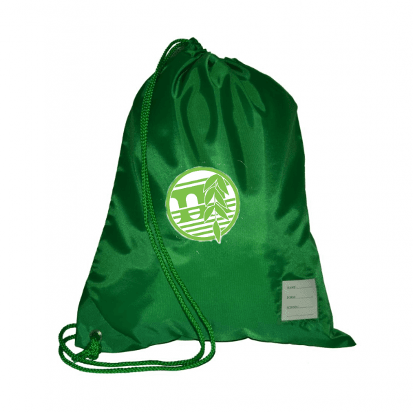 Hilton Primary Emerald Drawstring Bag w/Logo