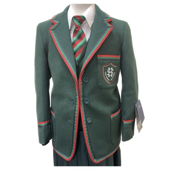 Hollygirt Trimmed Wool Blazer w/Logo