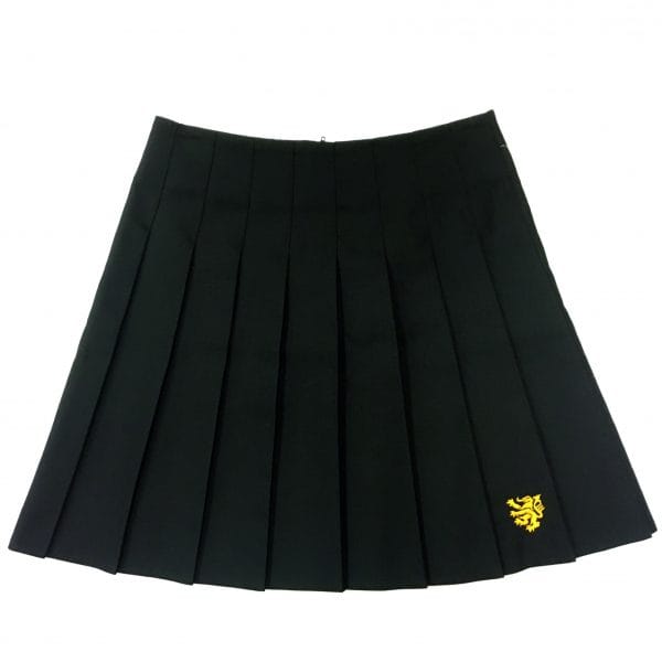 Fernwood School Black Pleated Skirt w/Logo