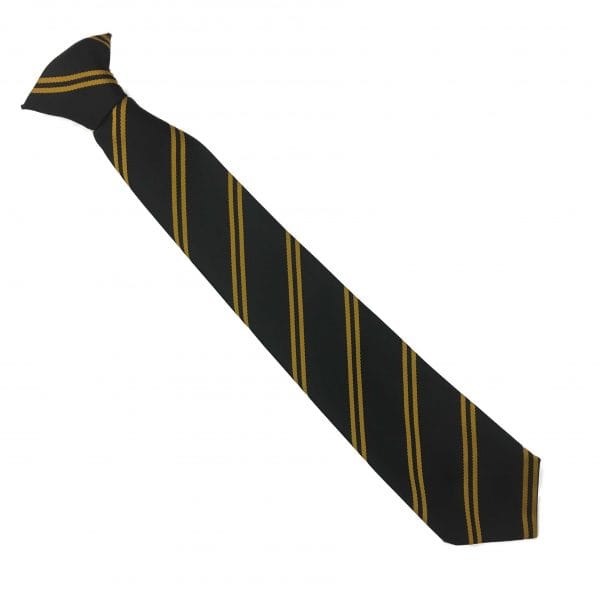 Fernwood School Black/Gold Clip-On School Tie