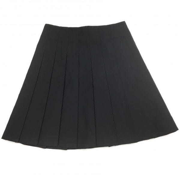 Girls Navy Stitch Down Pleat Skirt
