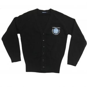 Alderman White Black Knitted Cardigan w/Logo