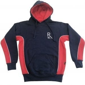 Rugby High Navy/Red Hoodie w/Logo