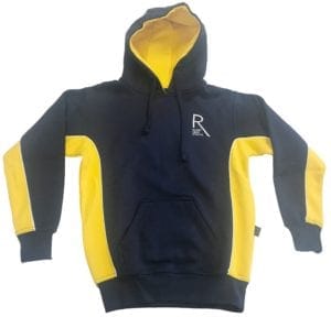 Rugby High Navy/Yellow Hoodie w/Logo