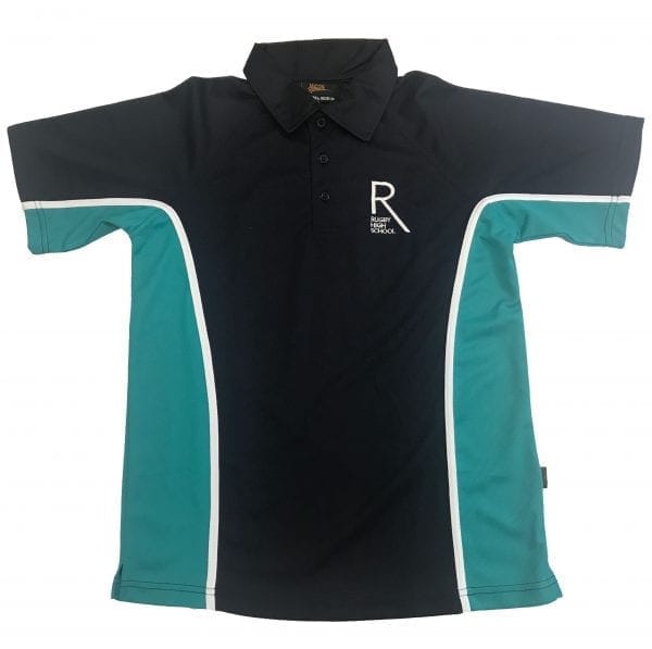 Rugby High Navy/Jade Green Games Polo w/Logo