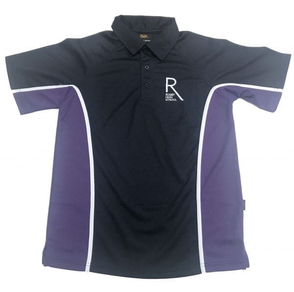 Rugby High Navy/Purple Games Polo w/Logo