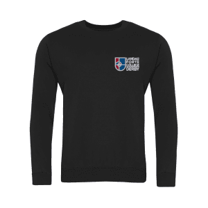Landau Forte College Black Crew Sweatshirt w/Logo (Optional)