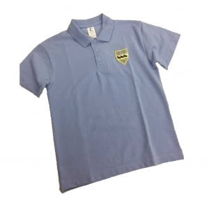 Langmoor Unisex Sky Blue Polo Shirt w/Logo