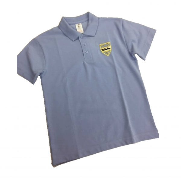 Langmoor Unisex Sky Blue Polo Shirt w/Logo