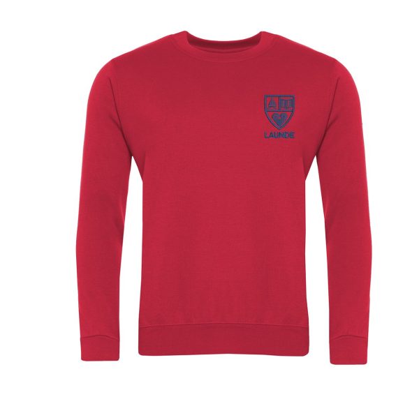 Launde Primary Crew Neck Sweatshirt w/Logo