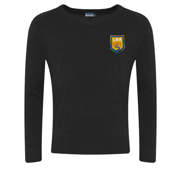 Lees Brook Academy Vee Neck Jumper w/Logo