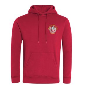 M.Drayton Red Hooded Top w/Logo