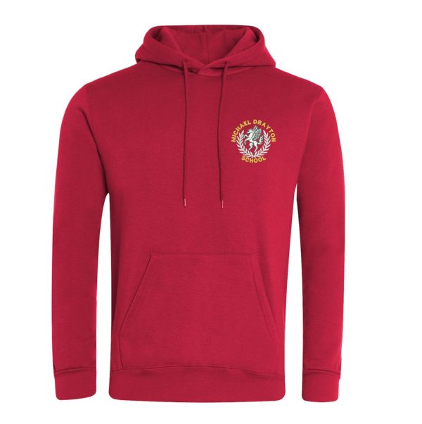 M.Drayton Red Hooded Top w/Logo