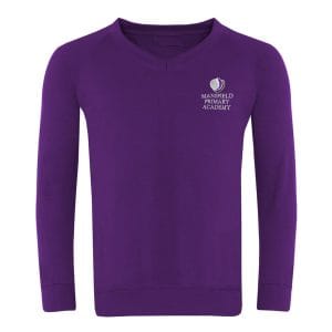 Mansfield Primary V-Neck Sweatshirt w/Logo