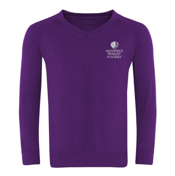 Mansfield Primary V-Neck Sweatshirt w/Logo