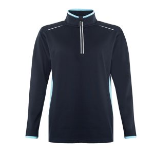 Mercia Academy Navy/Sky 1/4 Zip Top