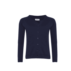 Little Eaton Girls Navy Cardigan w/Logo