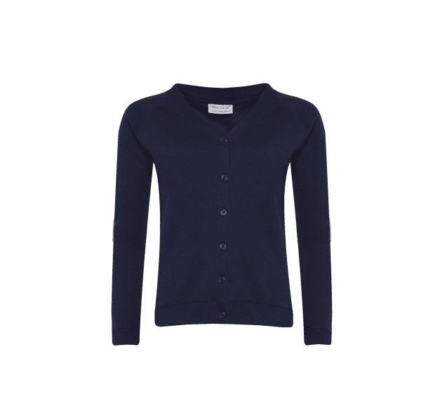 Little Eaton Girls Navy Cardigan w/Logo