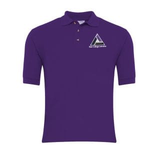 New College Purple PE Polo w/Logo